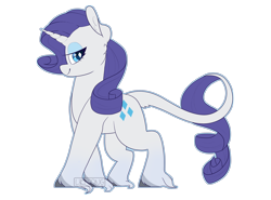 Size: 2700x2000 | Tagged: safe, artist:liefsong, character:rarity, species:classical unicorn, species:pony, species:unicorn, alternate design, cheek fluff, cute, ear fluff, female, high res, leonine tail, mare, profile, raribetes, simple background, tail fluff, transparent background, unshorn fetlocks