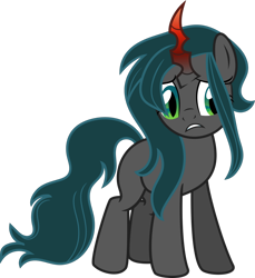Size: 1280x1398 | Tagged: safe, artist:digimonlover101, oc, oc:nightshade, parent:king sombra, parent:queen chrysalis, parents:chrysombra, species:changepony, absurd resolution, female, hybrid, interspecies offspring, offspring, simple background, solo, transparent background