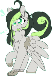 Size: 1782x2579 | Tagged: safe, artist:liefsong, oc, oc only, oc:bree jetpaw, species:dog, chest fluff, dog pony, paws, puppy, simple background, solo, transparent background, wings