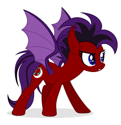 Size: 2008x2082 | Tagged: safe, artist:rioshi, artist:starshade, oc, oc only, oc:moonlight melody, species:bat pony, species:pony, bat pony oc, bat wings, fangs, female, mare, simple background, solo, transparent background, wings