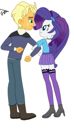 Size: 1280x2211 | Tagged: safe, artist:gmaplay, character:ragamuffin, character:rarity, ship:rarimuffin, g4, my little pony: equestria girls, my little pony:equestria girls, spoiler:eqg series (season 2), female, high heels, male, ragamuffin (equestria girls), shipping, shoes, simple background, stiletto heels, straight, transparent background, vector