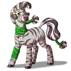 Size: 3300x3300 | Tagged: safe, artist:jack-pie, oc, oc:zakyla, species:pony, species:zebra, happy, male, nose piercing, open mouth, piercing, simple background, solo, stallion, stripes, transparent background, zebra oc