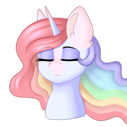 Size: 3000x3000 | Tagged: safe, artist:xcinnamon-twistx, oc, oc only, oc:platinum candylace, calm, commission, eyes closed, noble, simple background, solo, transparent background