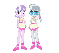 Size: 2700x2400 | Tagged: safe, artist:gmaplay, character:diamond tiara, character:silver spoon, episode:flight to the finish, g4, my little pony: friendship is magic, my little pony:equestria girls, female, simple background, transparent background, vector