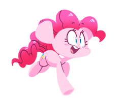Size: 1025x826 | Tagged: safe, artist:sourspot, character:pinkie pie, species:earth pony, species:pony, cute, diapinkes, female, mare, open mouth, simple background, solo, white background
