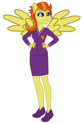 Size: 1756x2576 | Tagged: safe, artist:gmaplay, character:stormy flare, my little pony:equestria girls, equestria girls-ified, female, ponied up, simple background, solo, transparent background