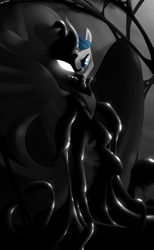 Size: 1599x2600 | Tagged: safe, artist:shido-tara, character:pony of shadows, character:stygian, episode:shadow play, g4, my little pony: friendship is magic, high res, male, solo, symbiote