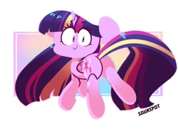 Size: 1214x900 | Tagged: safe, artist:sourspot, character:twilight sparkle, character:twilight sparkle (alicorn), species:alicorn, species:pony, abstract background, butt, cute, female, rainbow power, rainbow power twilight sparkle, solo, twiabetes, twibutt