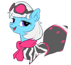 Size: 668x610 | Tagged: safe, artist:luciferamon, character:photo finish, species:earth pony, species:pony, colored, female, flat colors, glasses off, mare, open mouth, simple background, solo, white background