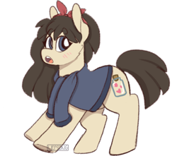 Size: 459x406 | Tagged: safe, artist:liefsong, oc, oc only, oc:bottled kiss, species:pegasus, species:pony, clothing, female, hairband, jacket, mare, request, simple background, transparent background