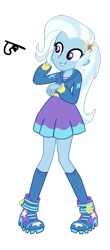Size: 754x1710 | Tagged: safe, artist:gmaplay, character:trixie, my little pony:equestria girls, boots, clothing, cute, female, hoodie, miniskirt, shoes, simple background, skirt, socks, solo, transparent background, vector