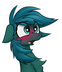 Size: 2562x3000 | Tagged: safe, artist:fenixdust, oc, oc:poison trail, species:earth pony, species:pony, blushing, bust, earth pony oc, male, reaction image, simple background, solo, stallion, transparent background