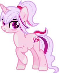 Size: 1600x1983 | Tagged: safe, artist:n0kkun, oc, oc only, oc:sweeten dreams, species:pony, species:unicorn, female, freckles, mare, markings, multicolored hair, raised hoof, simple background, solo, transparent background