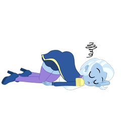 Size: 2952x2952 | Tagged: safe, artist:gmaplay, character:trixie, g4, my little pony: equestria girls, my little pony:equestria girls, ass, butt, female, simple background, sleeping, solo, the great and powerful ass, transparent background, vector, zettai ryouiki