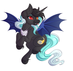 Size: 2544x2493 | Tagged: safe, artist:amazing-artsong, oc, oc:mythic star, species:alicorn, species:bat pony, species:pony, bat pony alicorn, bat wings, female, high res, horn, mare, simple background, solo, tongue out, transparent background, wings