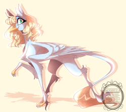 Size: 1344x1200 | Tagged: safe, artist:manella-art, oc, species:classical hippogriff, species:hippogriff, female, solo