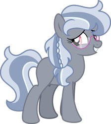 Size: 5225x5826 | Tagged: safe, artist:digimonlover101, oc, oc:ivory breeze, parent:rumble, parent:silver spoon, species:earth pony, species:pony, absurd resolution, female, glasses, mare, offspring, parents:rumblespoon, simple background, solo, transparent background, vector