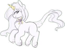 Size: 913x687 | Tagged: safe, artist:liefsong, species:pony, species:unicorn, art trade, leonine tail, simple background, solo, transparent background