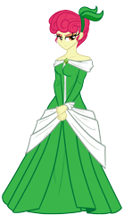 Size: 1000x1800 | Tagged: safe, artist:geraritydevillefort, character:apple bloom, my little pony:equestria girls, clothing, dress, eugenie danglars, female, gown, older, older apple bloom, simple background, solo, the count of monte cristo, transparent background