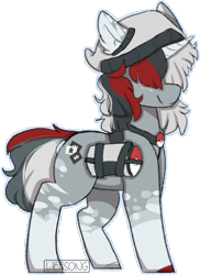 Size: 485x665 | Tagged: safe, artist:liefsong, oc, oc only, oc:elijah, species:pony, species:unicorn, beanie, clothing, hat, simple background, solo, transparent background