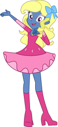 Size: 2499x5487 | Tagged: safe, artist:digimonlover101, oc, oc:azure/sapphire, my little pony:equestria girls, boots, clothing, crossdressing, dress, equestria girls-ified, femboy, kim possible, male, shoes, simple background, the pink poof, transparent background