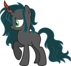 Size: 7138x6637 | Tagged: safe, artist:digimonlover101, oc, oc:nightshade, parent:king sombra, parent:queen chrysalis, parents:chrysombra, species:changepony, absurd resolution, hybrid, interspecies offspring, offspring, simple background, solo, transparent background