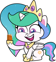 Size: 3568x3975 | Tagged: safe, artist:digimonlover101, character:princess celestia, species:alicorn, species:pony, episode:princess probz, g4.5, my little pony: pony life, my little pony:pony life, spoiler:pony life s01e01, female, simple background, solo, that was fast, transparent background, vector