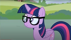 Size: 1680x939 | Tagged: safe, artist:forgalorga, character:twilight sparkle, character:twilight sparkle (alicorn), species:alicorn, species:pony, female, glasses, mare, perfect disguise, solo, youtube link