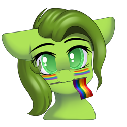 Size: 3000x3000 | Tagged: safe, artist:xcinnamon-twistx, part of a set, oc, oc only, species:pony, commission, flag, lgbt, looking at you, pride, pride ponies, rainbow, rainbow flag, simple background, solo, transparent background, ych result