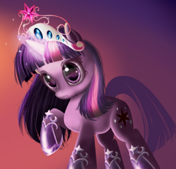 Size: 530x511 | Tagged: safe, artist:zelc-face, character:twilight sparkle, big crown thingy, element of harmony, element of magic, jewelry, regalia