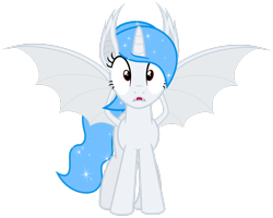 Size: 2738x2190 | Tagged: safe, artist:magister39, oc, oc only, oc:white flare, species:alicorn, species:bat pony, species:pony, alicorn oc, bat pony oc, bat wings, horn, simple background, solo, transparent background, wings