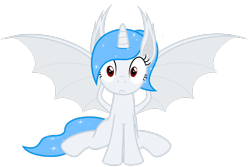 Size: 3000x2000 | Tagged: safe, artist:magister39, oc, oc only, oc:white flare, species:alicorn, species:bat pony, species:pony, alicorn oc, bat pony oc, bat wings, horn, simple background, solo, transparent background, wings