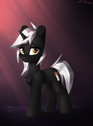Size: 2000x2700 | Tagged: safe, artist:shido-tara, oc, oc:psalm, fallout equestria, fallout equestria: project horizons, fanfic art, light beams, looking at you, simple background, unicon