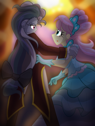 Size: 2100x2800 | Tagged: safe, artist:geraritydevillefort, character:fluttershy, character:rainbow dash, my little pony:equestria girls, broadway, clothing, dress, i know those eyes, musical, rainbow dantes, shycedes, the count of monte cristo, the count of monte rainbow, this man is dead