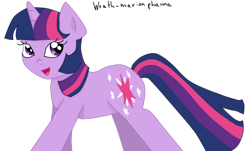 Size: 914x553 | Tagged: safe, artist:wrath-marionphauna, character:twilight sparkle, digital art, female, open mouth, simple background, smiling, solo, transparent background, unicron