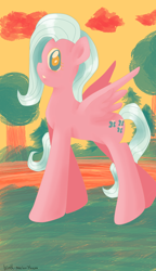 Size: 1200x2080 | Tagged: safe, artist:wrath-marionphauna, character:fluttershy, species:pegasus, species:pony, digital art, female, looking at you, palette swap, recolor, solo, surprised