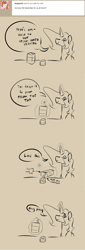 Size: 2900x8500 | Tagged: safe, artist:sile-animus, oc, oc only, oc:sile, species:alicorn, species:pony, absurd resolution, advice, dialogue, food, juice, levitation, life hacks, magic, male, now you know, solo, telekinesis, text, tumblr