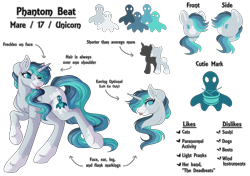 Size: 6700x4704 | Tagged: safe, artist:amazing-artsong, oc, oc only, oc:phantom beat, species:pony, species:unicorn, absurd resolution, female, mare, one eye closed, reference sheet, simple background, solo, tongue out, transparent background, wink