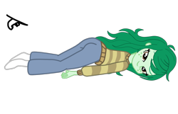 Size: 1300x838 | Tagged: safe, artist:gmaplay, character:wallflower blush, g4, my little pony: equestria girls, my little pony:equestria girls, ass, butt, female, seductive, seductive pose, simple background, solo, transparent background, wallflower butt