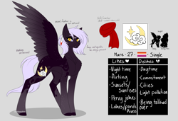 Size: 3792x2596 | Tagged: safe, artist:ohhoneybee, oc, oc:cloudy night, species:pegasus, species:pony, g4, clothing, female, mare, reference sheet, scarf, solo