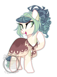 Size: 714x966 | Tagged: safe, artist:elementbases, artist:manella-art, base used, oc, oc only, oc:green cupcakes, parent:cheese sandwich, parent:pinkie pie, parents:cheesepie, species:earth pony, species:pony, g4, colored pupils, female, mare, offspring, raised hoof, simple background, solo, transparent background