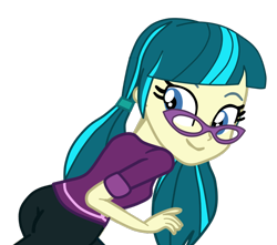 Size: 816x720 | Tagged: safe, artist:gmaplay, character:juniper montage, species:eqg human, g4, my little pony:equestria girls, spoiler:eqg specials, butt, cute, female, junibetes, junibum montage, simple background, solo, transparent background