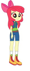 Size: 1210x2835 | Tagged: safe, artist:gmaplay, character:apple bloom, species:eqg human, g4, my little pony:equestria girls, female, simple background, solo, transparent background
