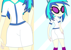 Size: 3129x2233 | Tagged: safe, alternate version, artist:gmaplay, character:dj pon-3, character:vinyl scratch, species:eqg human, g4, my little pony:equestria girls, ass, breasts, butt, female, solo, vinyl ass