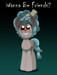 Size: 3000x4000 | Tagged: safe, artist:aarondrawsarts, character:cozy glow, species:pegasus, species:pony, g4, commission, commissioner:reversalmushroom, creepy, creepy smile, evil grin, female, grin, looking at you, slasher smile, smiling, solo