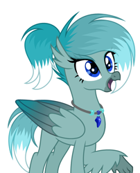 Size: 2328x2887 | Tagged: safe, artist:rioshi, artist:starshade, oc, oc only, oc:arctic breeze, species:hippogriff, g4, cute, female, happy, simple background, solo, white background