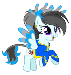 Size: 2997x3171 | Tagged: safe, artist:rioshi, artist:starshade, oc, oc only, oc:acer jetstream, species:pegasus, species:pony, g4, cute, female, happy, simple background, solo, white background