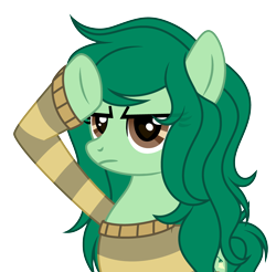 Size: 3871x3813 | Tagged: safe, artist:rioshi, artist:starshade, character:wallflower blush, species:earth pony, species:pony, equestria girls:forgotten friendship, g4, my little pony: equestria girls, my little pony:equestria girls, clothing, equestria girls ponified, eyebrows, eyebrows visible through hair, female, mare, ponified, rainbow dash salutes, simple background, solo, sweater, transparent background