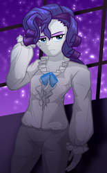 Size: 1300x2100 | Tagged: safe, artist:geraritydevillefort, character:rarity, species:eqg human, g4, my little pony:equestria girls, broadway, clothing, elusive, musical, pants, rarifort, rule 63, solo, the count of monte cristo, the count of monte rainbow, villefort