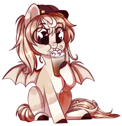 Size: 1200x1240 | Tagged: safe, artist:cloud-fly, oc, oc:yuna, species:bat pony, species:pony, g4, female, mare, simple background, solo, transparent background